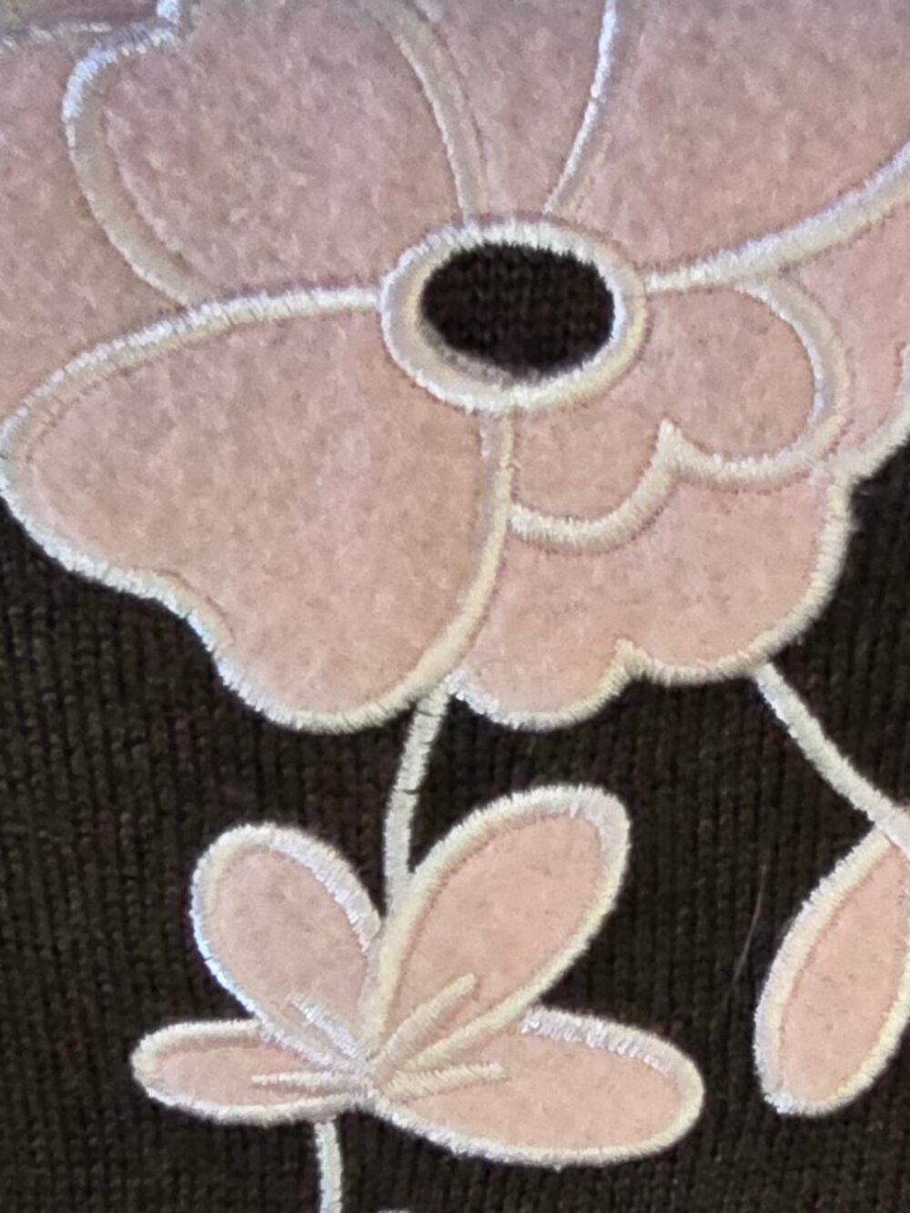 Vintage Y2K Bob Mackie Wearable Art Cardigan Brown Embroidered Wool Blend, Sz S - Picture 10 of 16